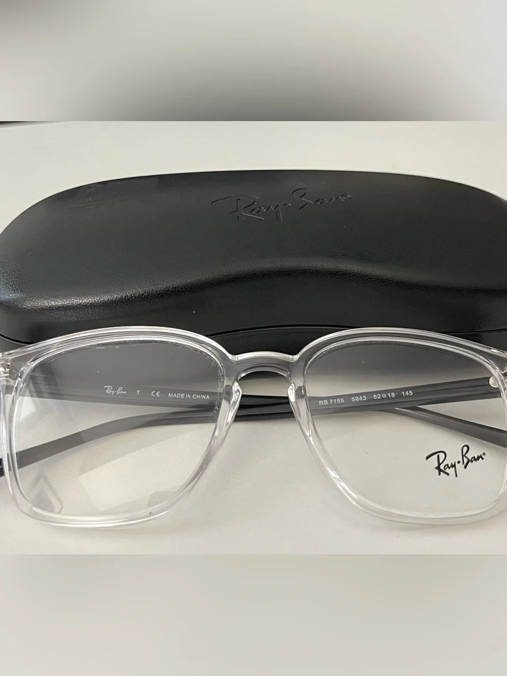RayBan RB7185 Polarized Eyeglasses with Transparent frame UNISEX